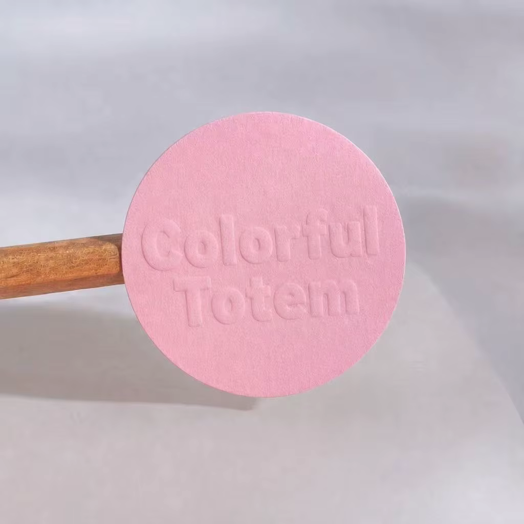 Custom Logo Embossed Print Color Cotton Texture Paper Label Sticker 3D Logo Paper Sticker for Packaging