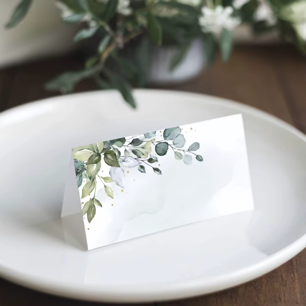 Multipurpose Customized Paper Cards | Plant Tags, Seat Markers, Table Name Cards for Weddings & Holiday Banquet Decor