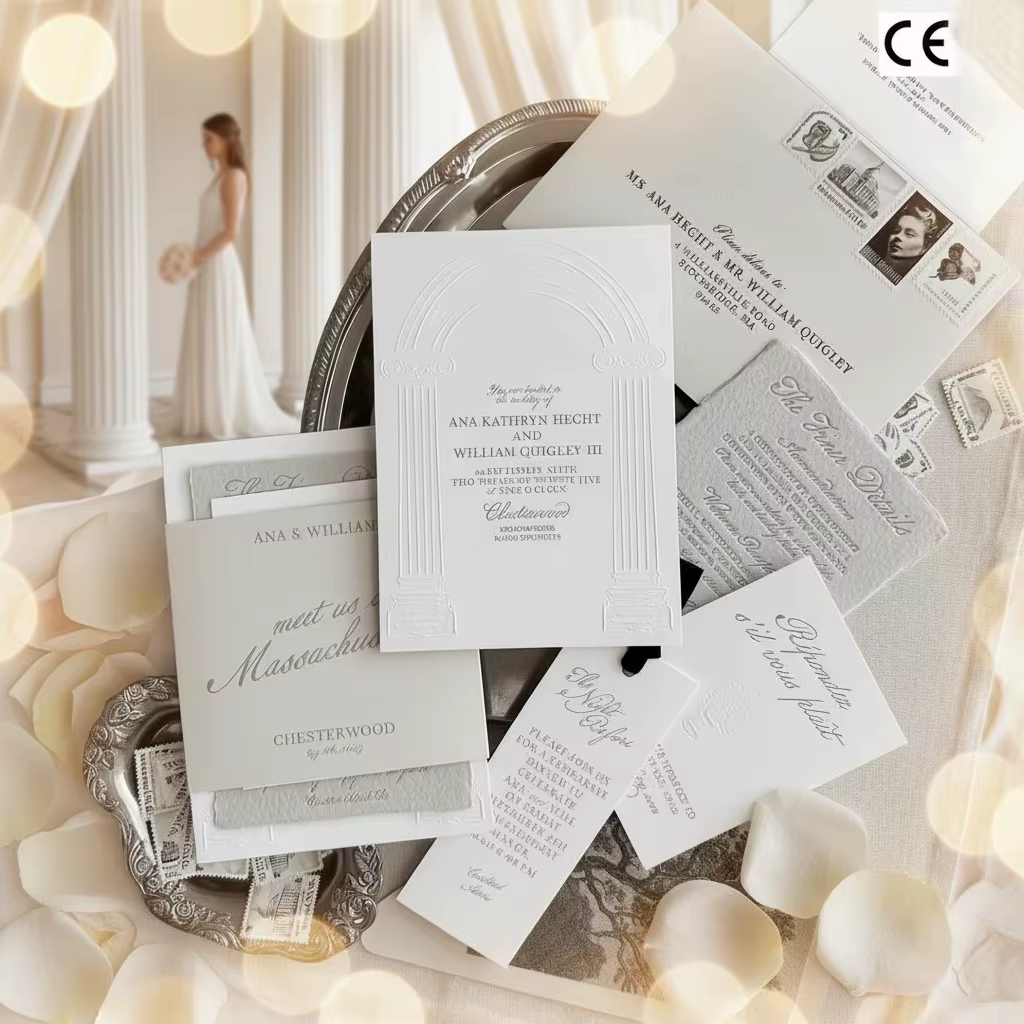 Custom Wedding Invitation Suite Includes Main Invitations RSVP Cards Embossing Suitable for Wedding Event Planning