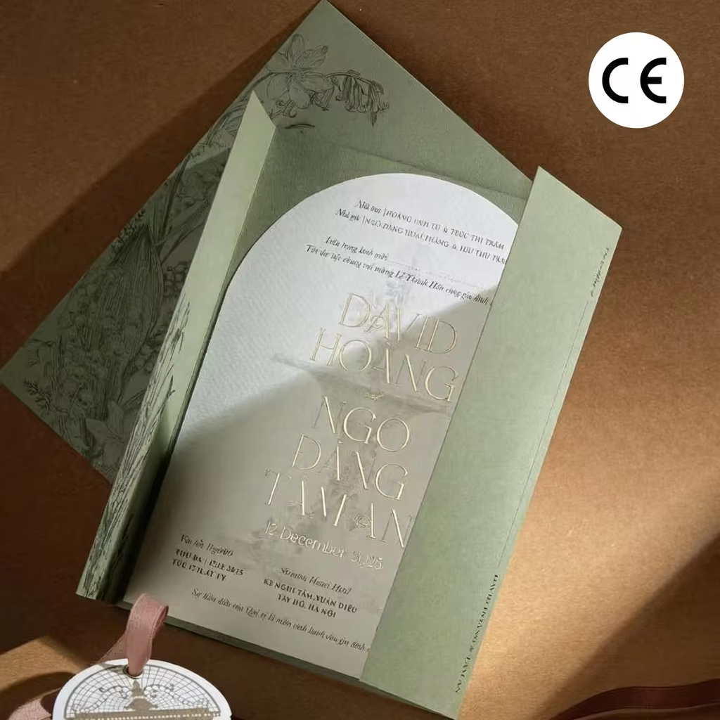 Personalized Luxury Quality Classic Embossed Coated Paper Vellum Jacket Wedding Invitation Card Clear Vellum Overlay Victorian