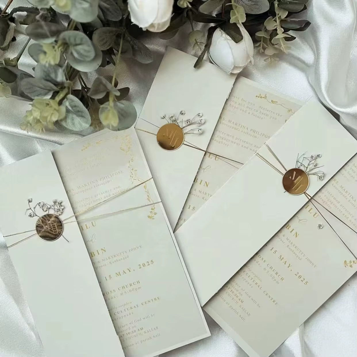 HighEnd Custom Logo Small Wedding Invitation Cards Thank You Cards Printed Envelopes for Wedding Planners Event Organizers