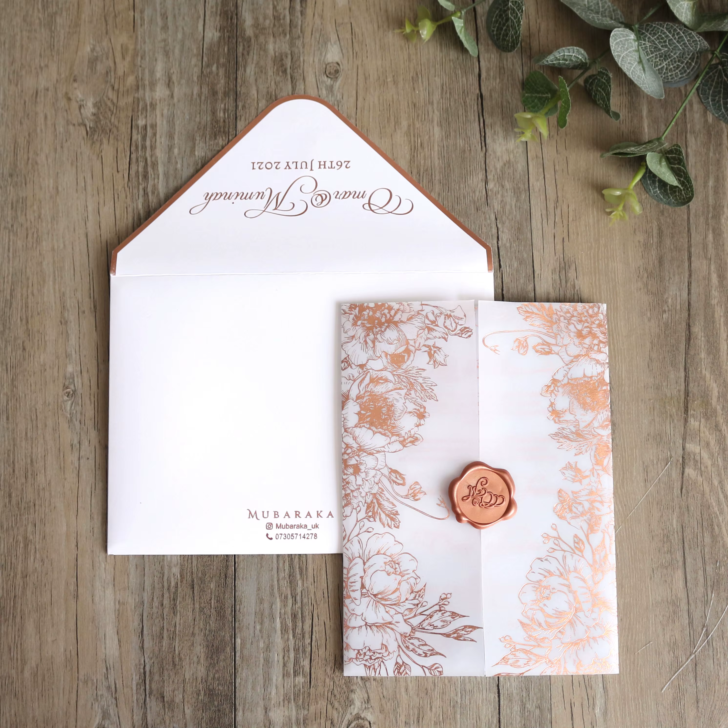 Luxury Frosted Vellum Wedding Invitation Envelope Pouch Set Watercolor Floral Gold Wax Seal Deckled Card Custom Printing