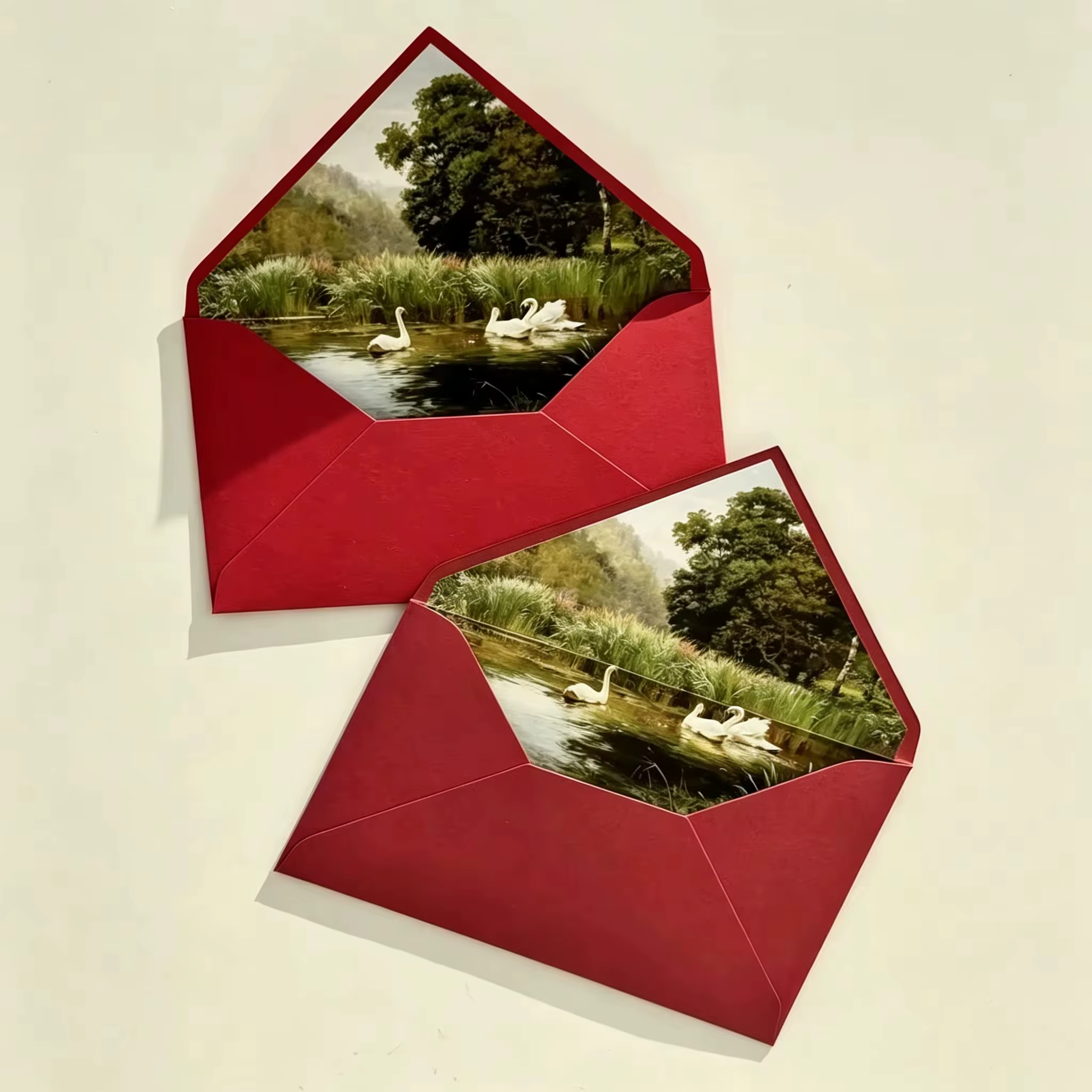 Crimson Red Wedding Invitation Envelope
