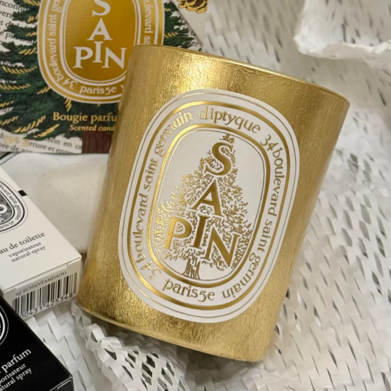 Custom Eco-Friendly Adhesive Labels Stickers Art Paper Material Gold Foil Stamping for Candle Packaging by Totem Custom