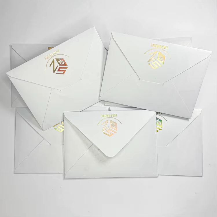Custom Postcard Lover Letter Invitation Business Envelope White Pearlescent Paper Envelope