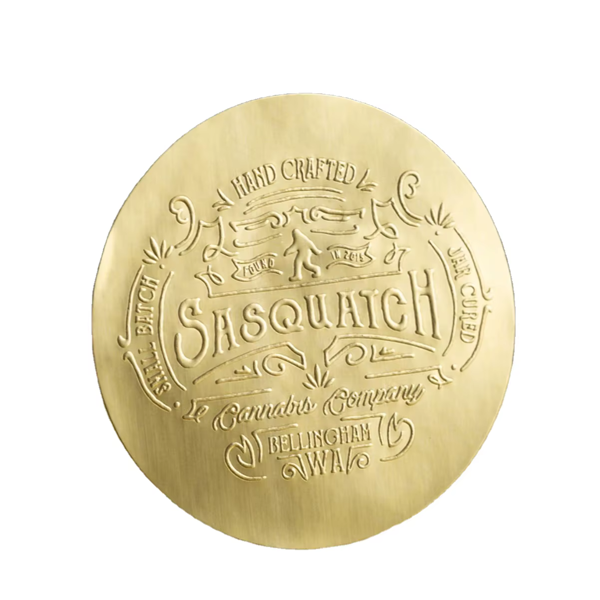 Custom Adhesive Durable Waterproof Round Metallic Embossed Stickers Brand Logo Labels