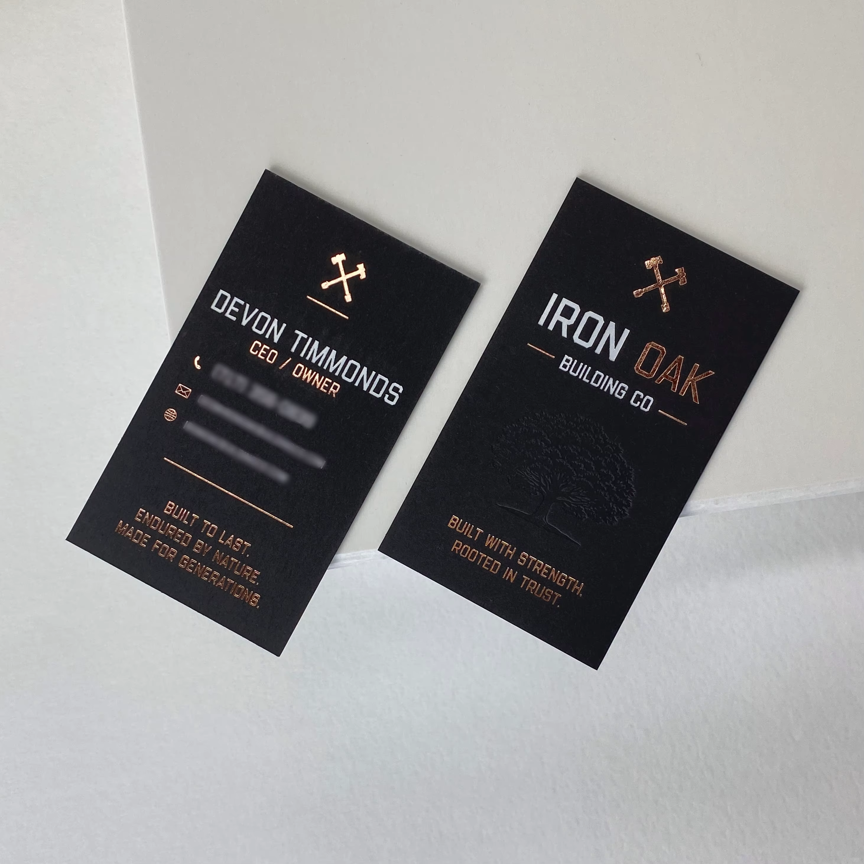 Premium Black Custom Business Card