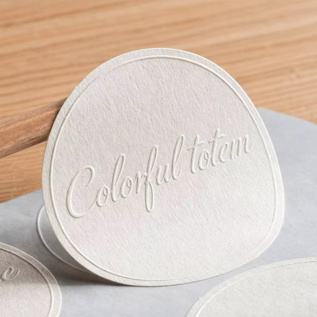 Custom 3D Artistic Textured Adhesive Sticker 3D Embossed Laser Etched Design Waterproof Art Paper for Candle Packaging Labels