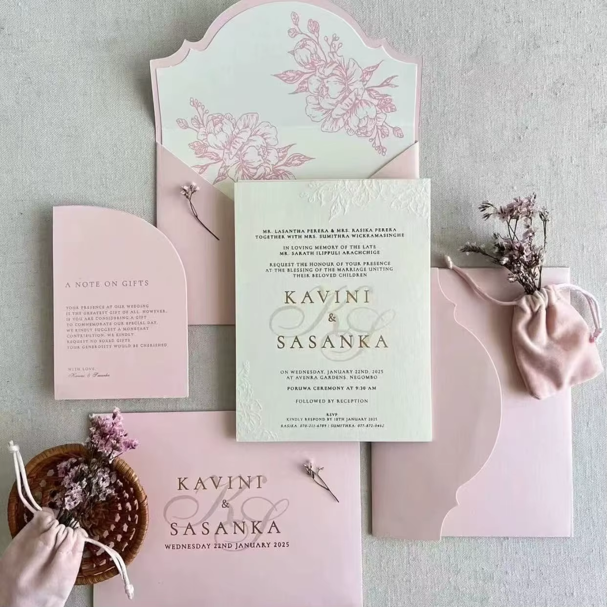 Premium Wedding Invitations Luxury Custom 3D Embossed Wedding Invitation Suite RSVP Thank You Card Envelope Bulk Wholesale Card
