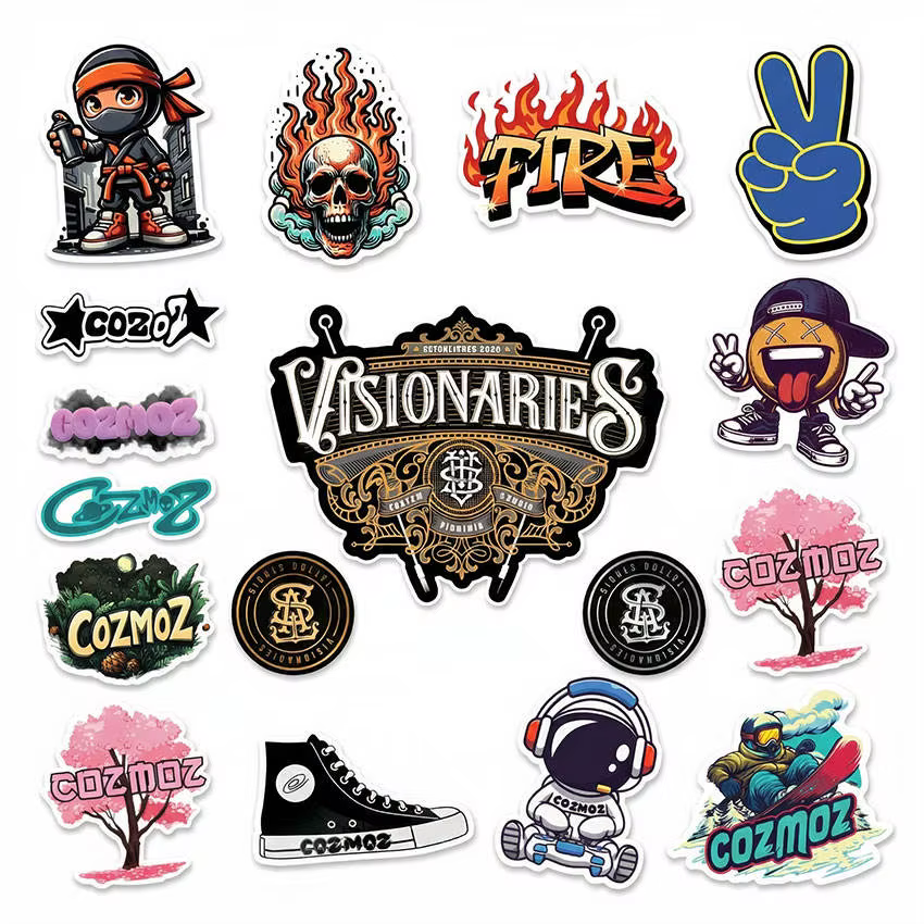 Premium Custom Die Cut Vinyl Stickers Waterproof Matte Finish Personalized Logo Labels for Branding Packaging and Outdoor Decals