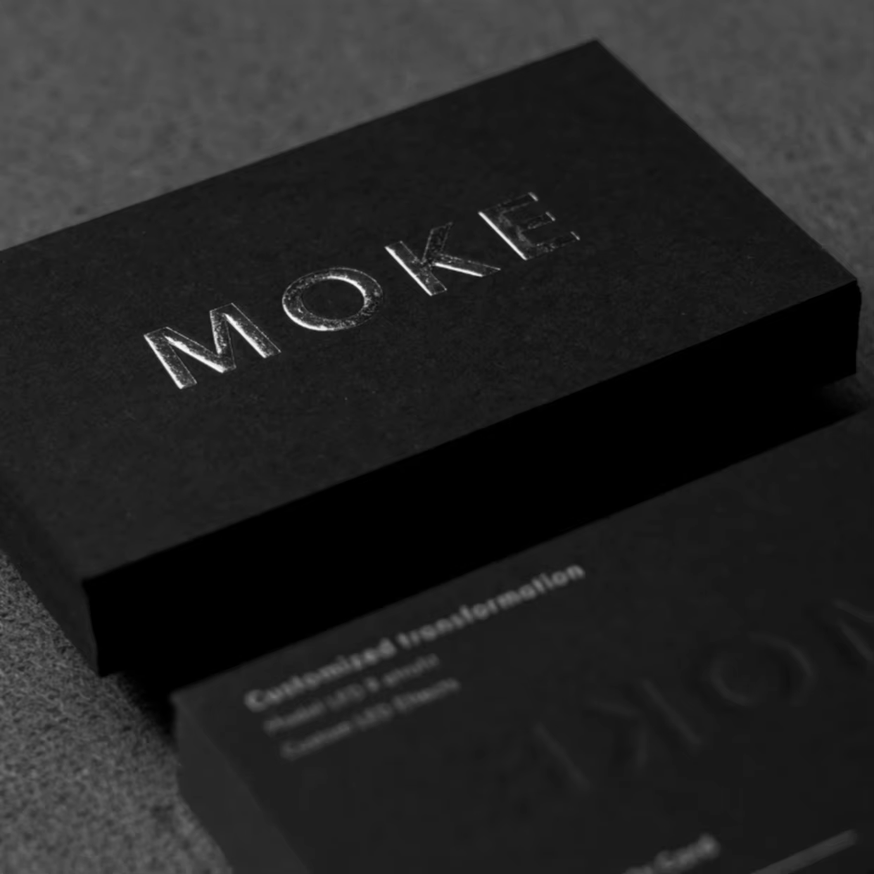 Premium Business Card Customization Silver Foil Stamping Embossing Ideal for Business Negotiations Cooperation Docking