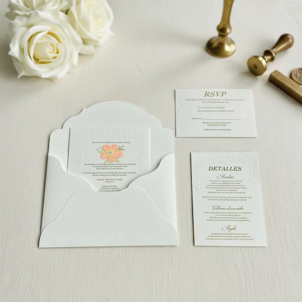 Luxury Gold Foil Stamping Embossed Frame White Cotton Paper Handmade Letterpress Wedding Card Invitation With Envelope