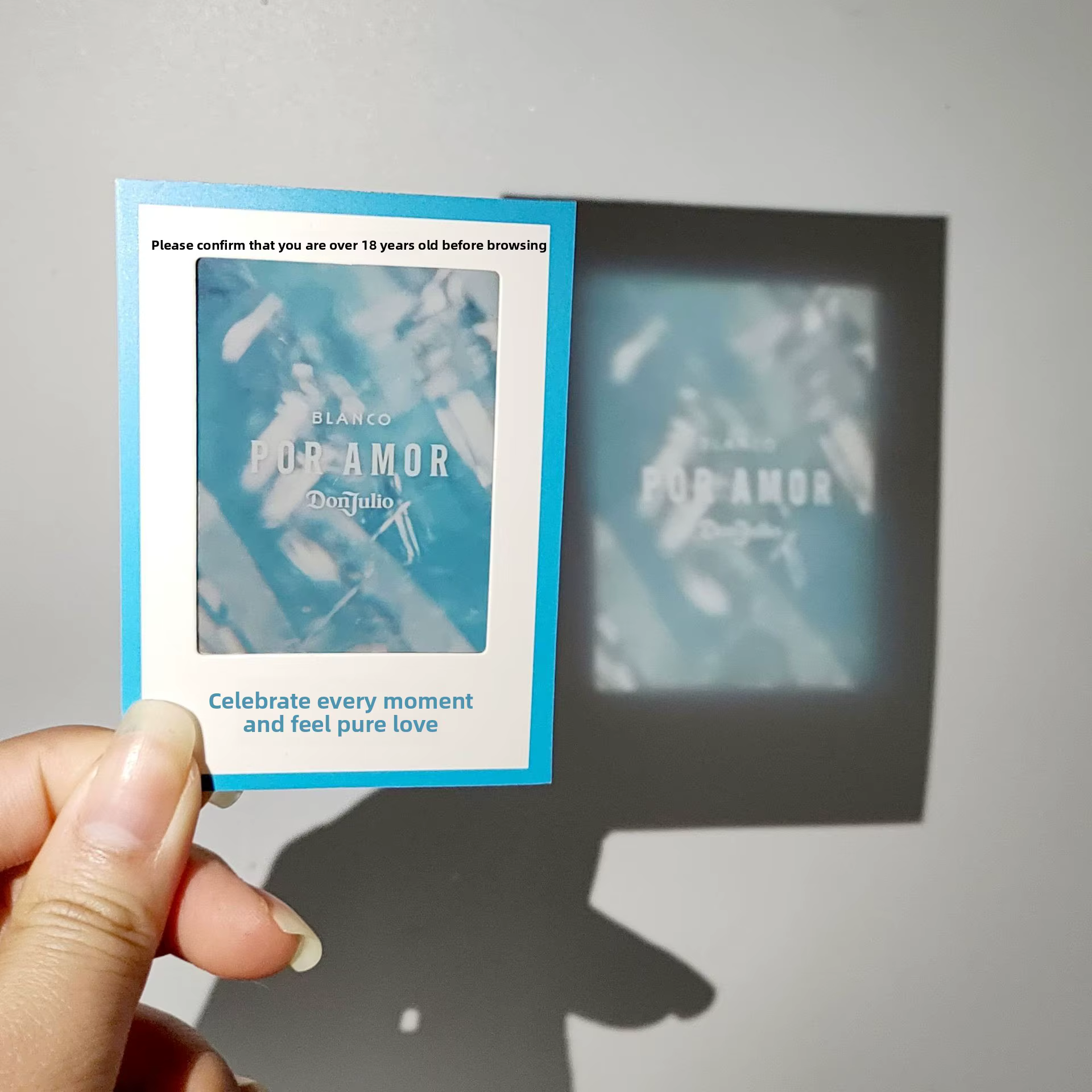 Retro Translucent Light Shadow Film Customized Landscape Projection Reversal Advertising Postcard BLANCO POR AMOR Pattern