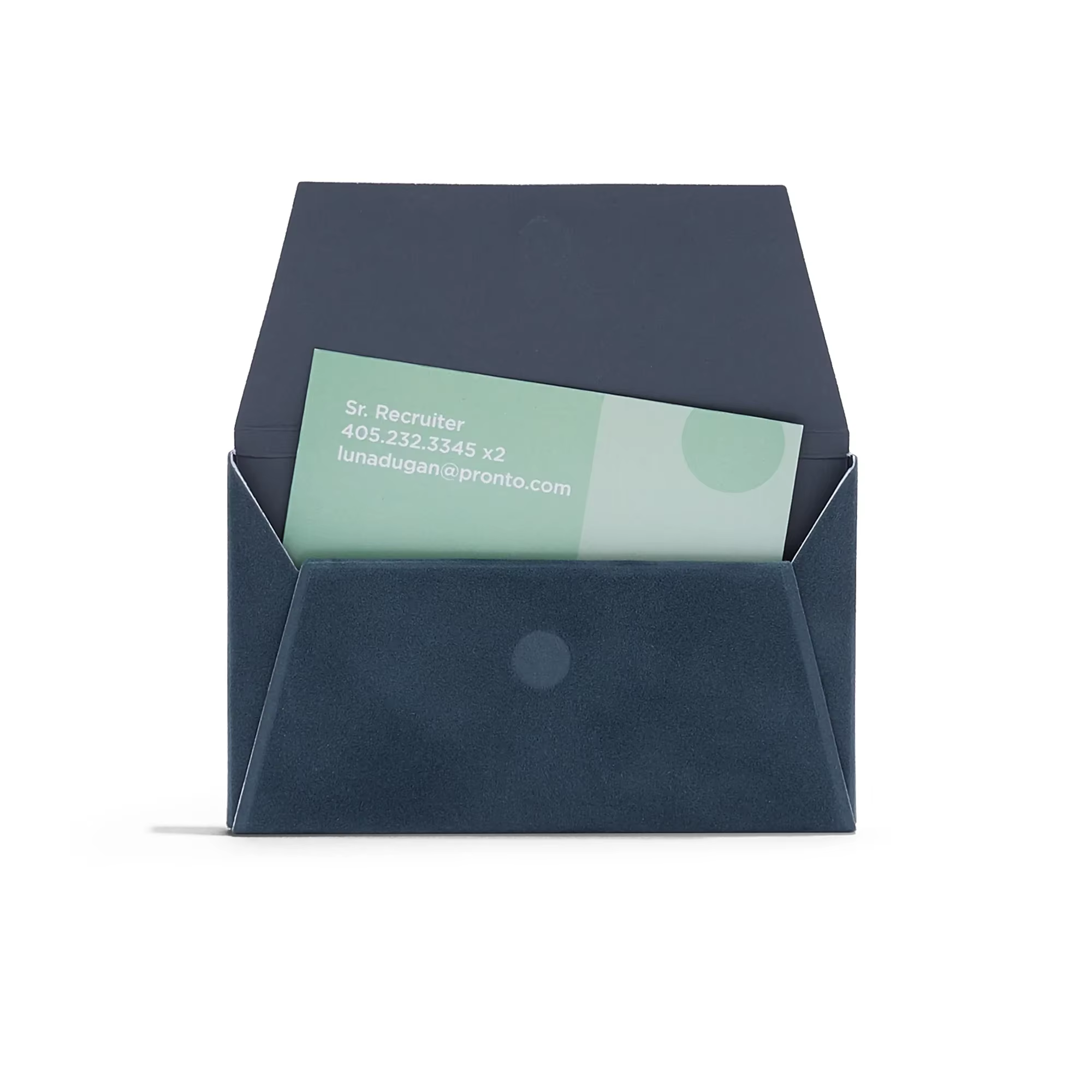 Elegant Navy Blue Velvet Suede Wedding Envelope Pouch With Hidden Magnetic Closure for Invitation Cards Custom Print Design