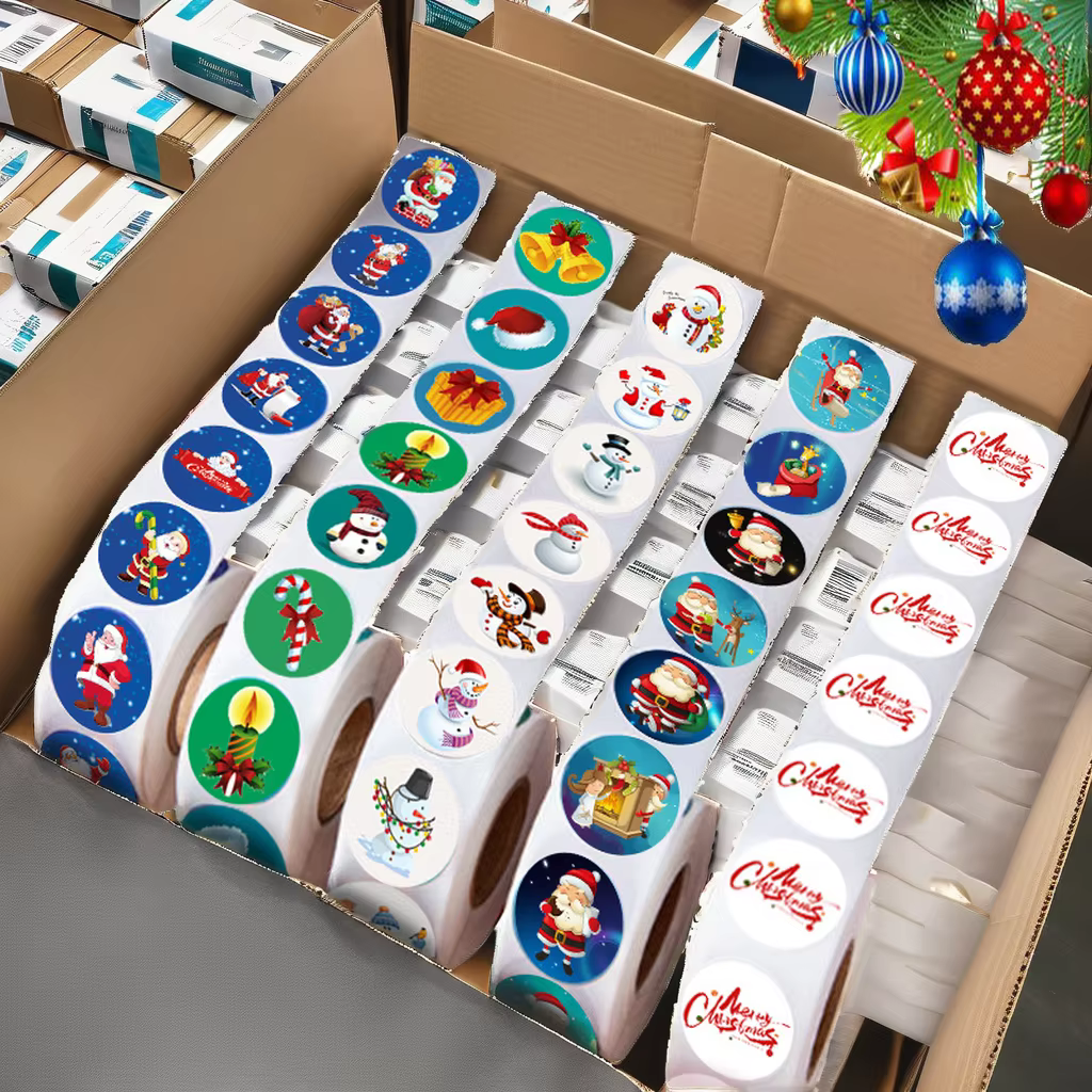 Custom Serial Number Waterproof Adhesive Vinyl Packaging Stickers Labels for Shipping