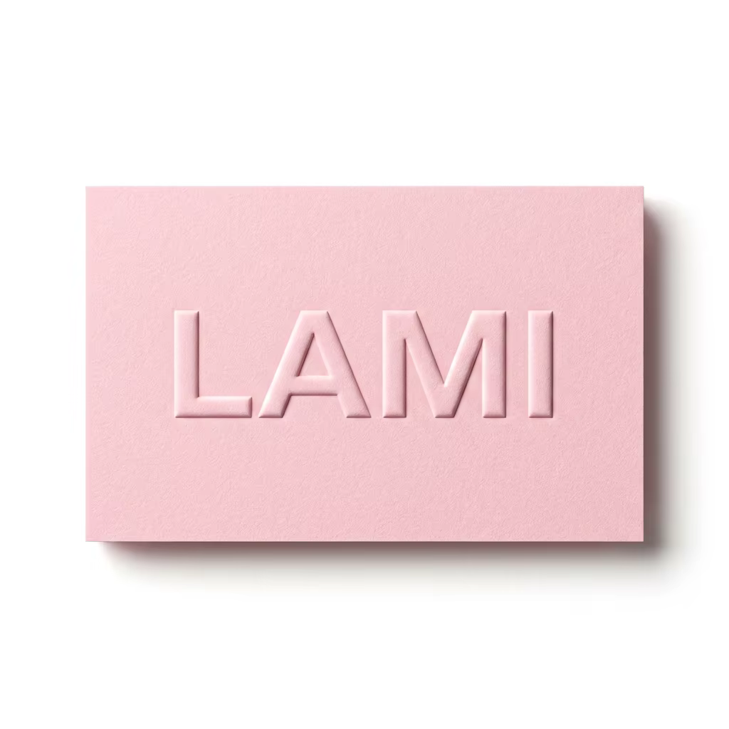 High End Custom Minimalist Pink Name Card With Deep Debossing Professional Identity Stationery for Modern Makeup Studio Boutique