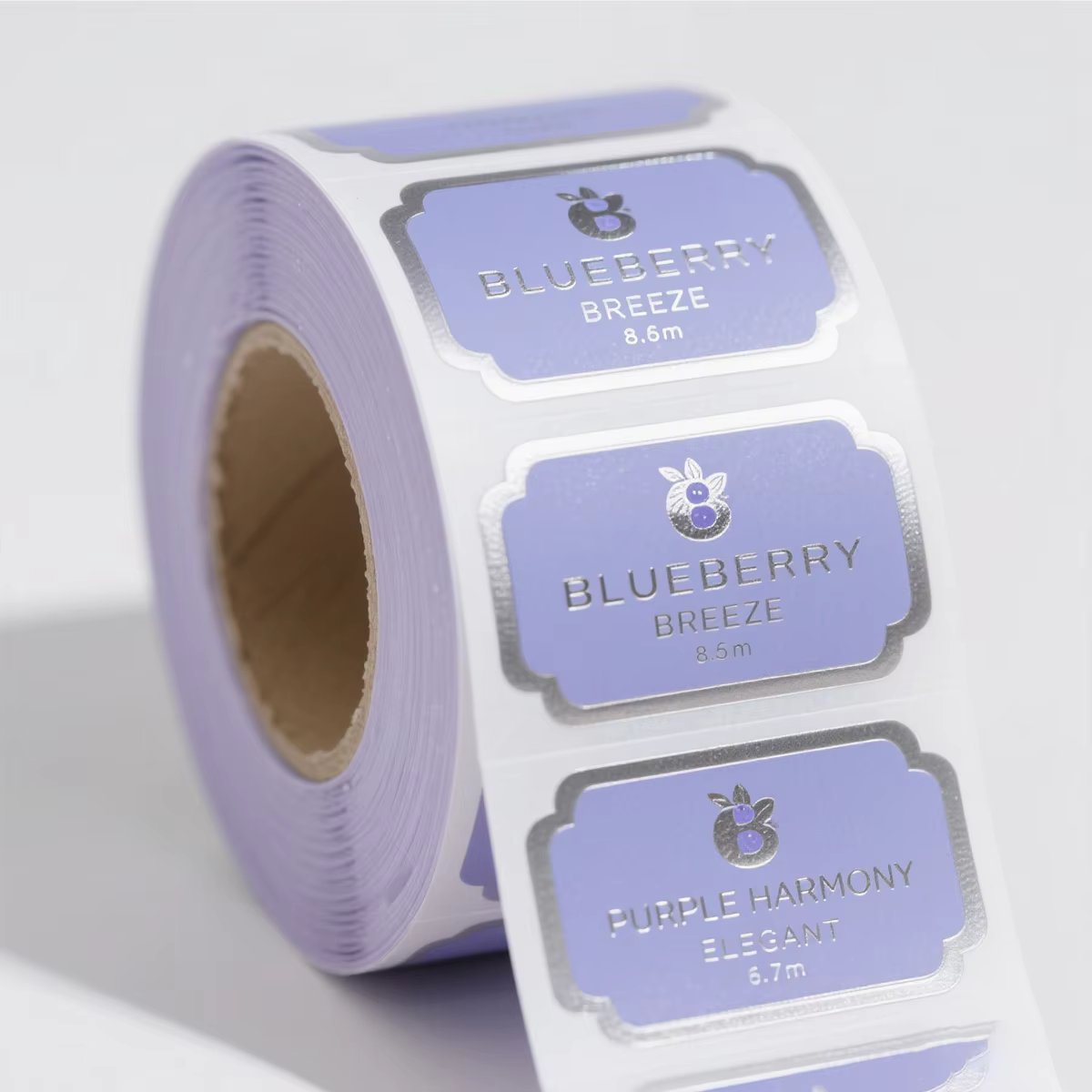 Premium Silver Foil Roll Stickers Purple Harmony Decals for Perfume Packaging Personalized Design Fast Shipping Best Price