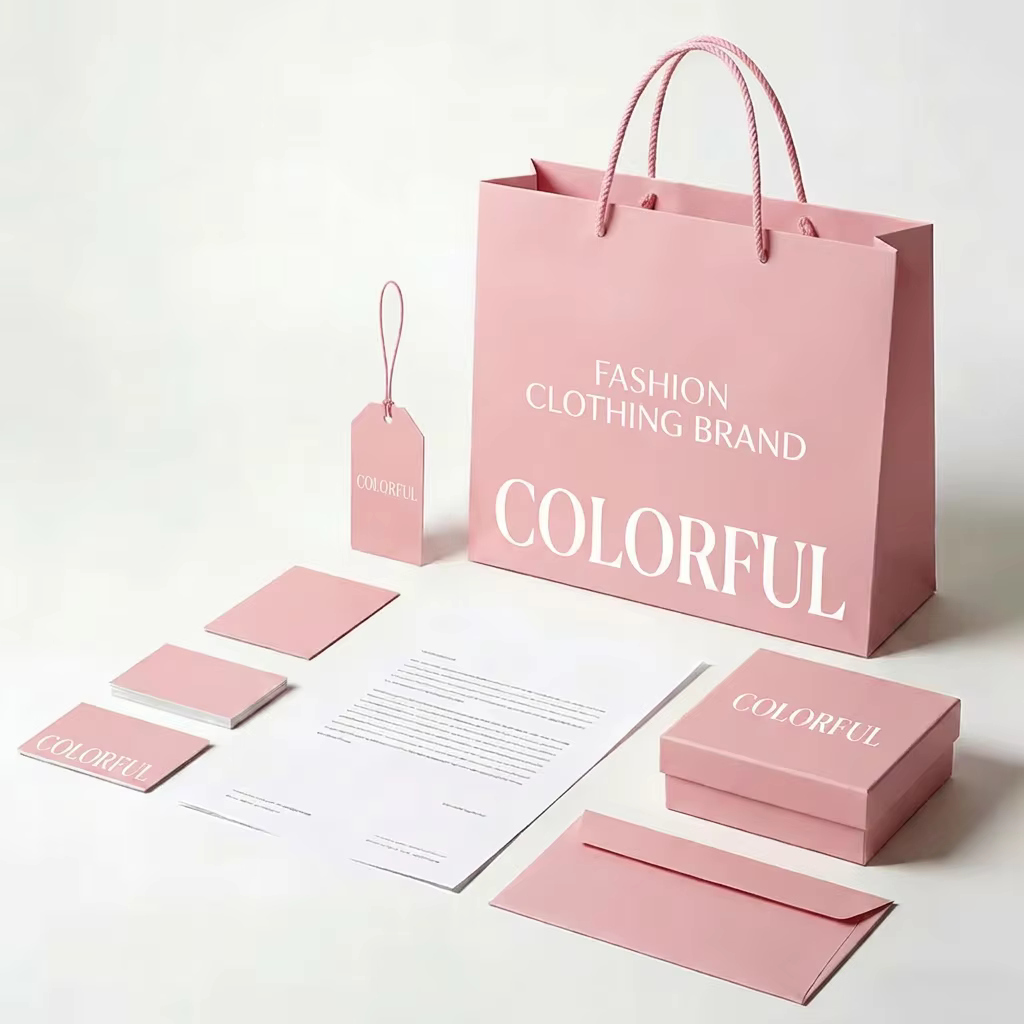 Premium Full Apparel Packaging Solution Aesthetic Blush Pink Garment Box Shopping Bag Custom Branding Set for Boutique