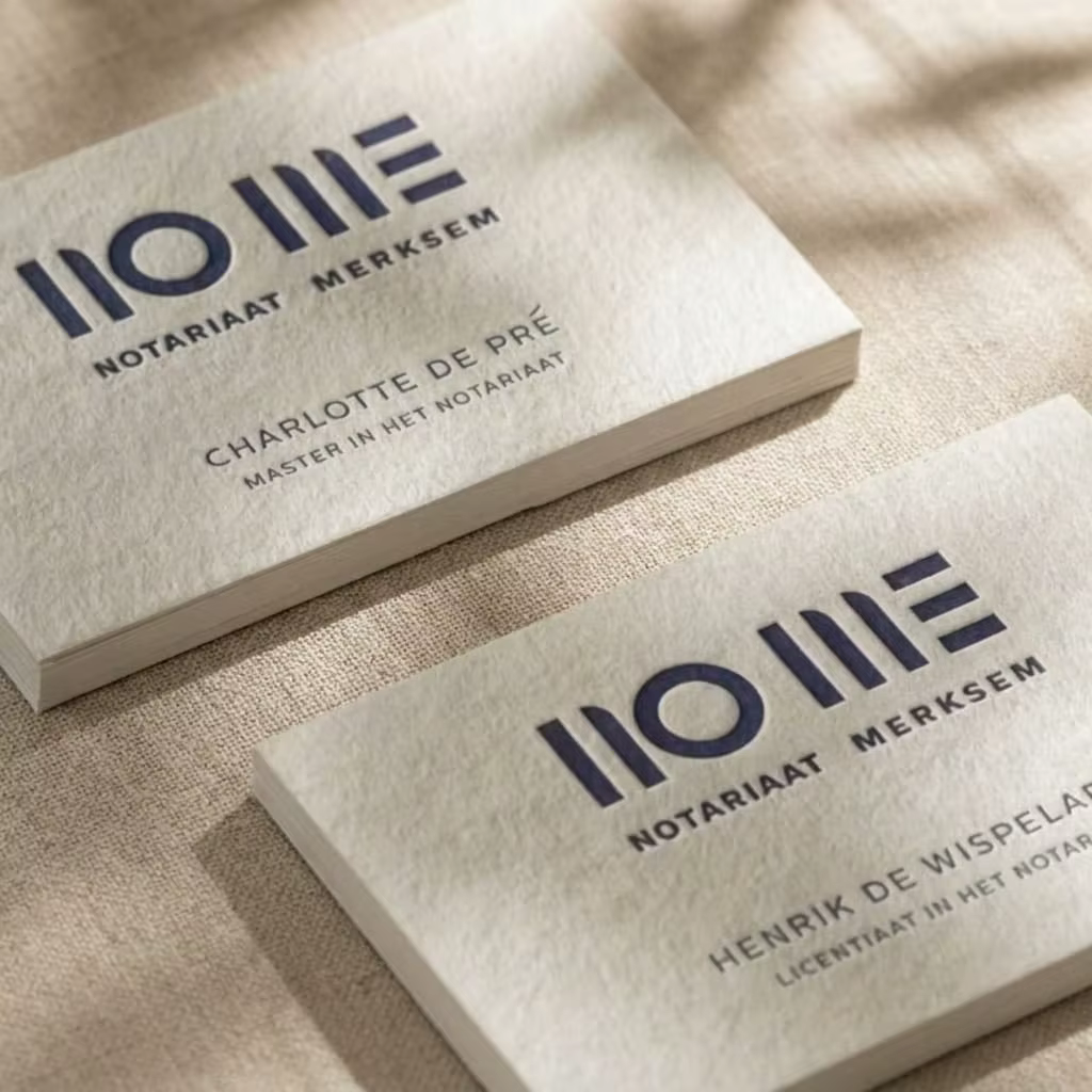 Luxury Textured Business Card Letterpress Cotton Cardstock Logo Deep Impression Thick Premium Paper for Executive Networking