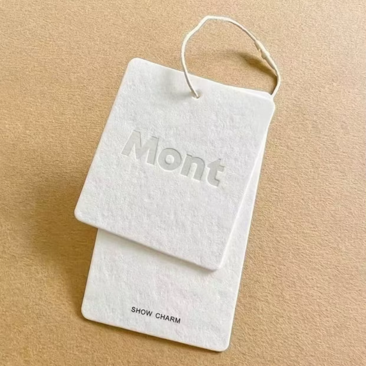 Custom Fashion Brand Printed Rice Paper Film Laminated Hang Tags Clothing Exclusive Logo Labels Custom Sticker