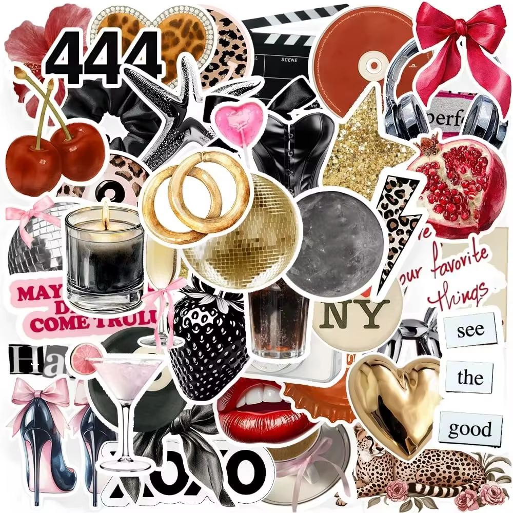 Artistic Irregular Shape Die Cut Stickers Retro Classic European Aesthetic Labels Strong Adhesive Planner Journal Decals