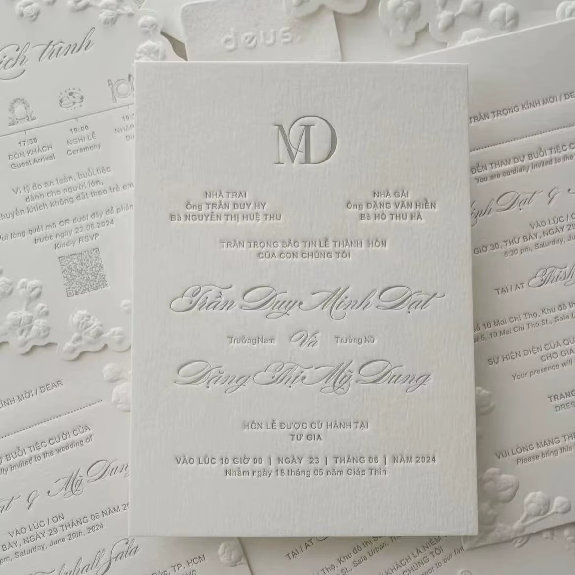 Custom Luxury Wedding Invitation Letterpress Printing Greeting Card with Hard Cover Coated Paper