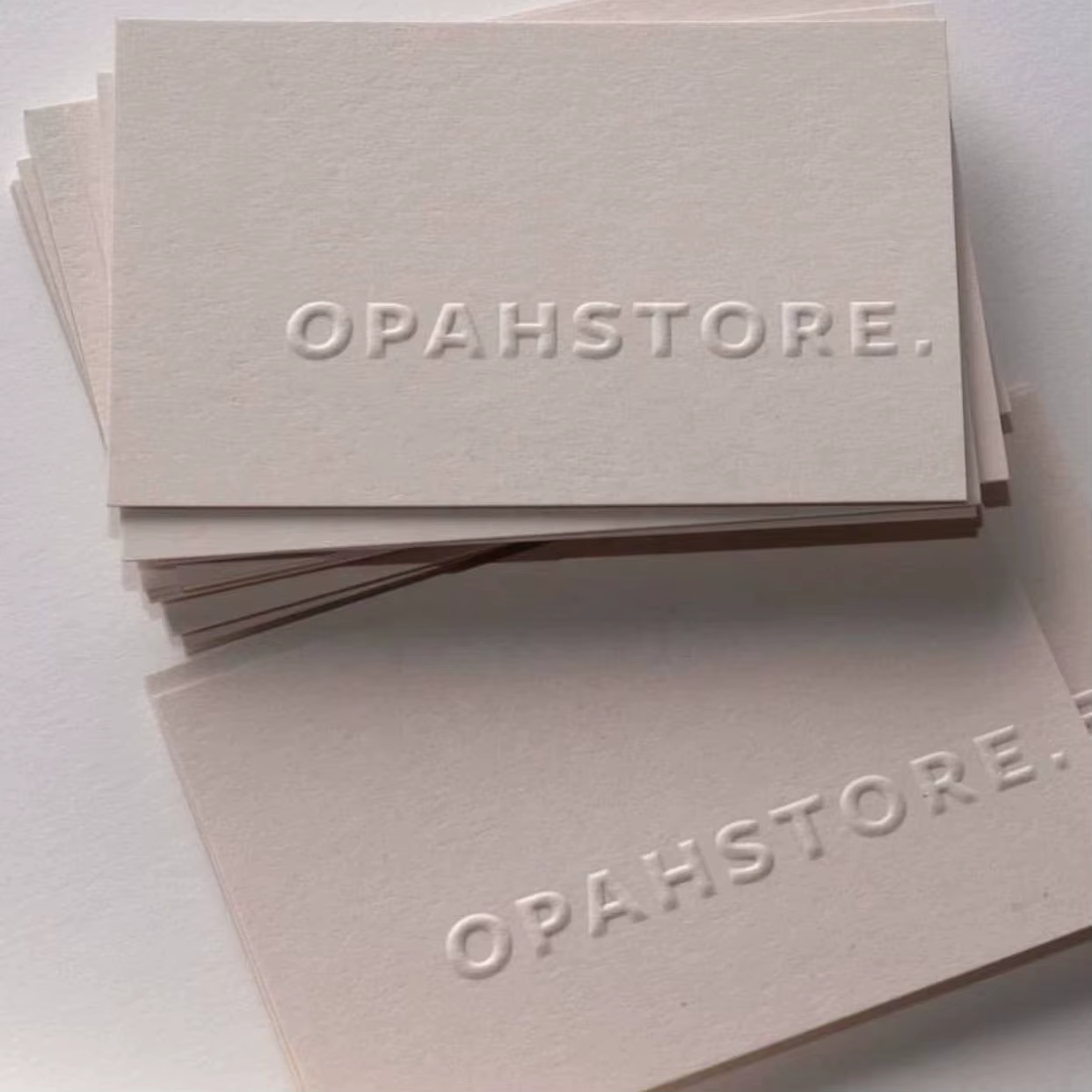 Custom Minimalist Art Paper Business Cards with Letterpress Printing Embossing Custom Design Pack for Small Businesses