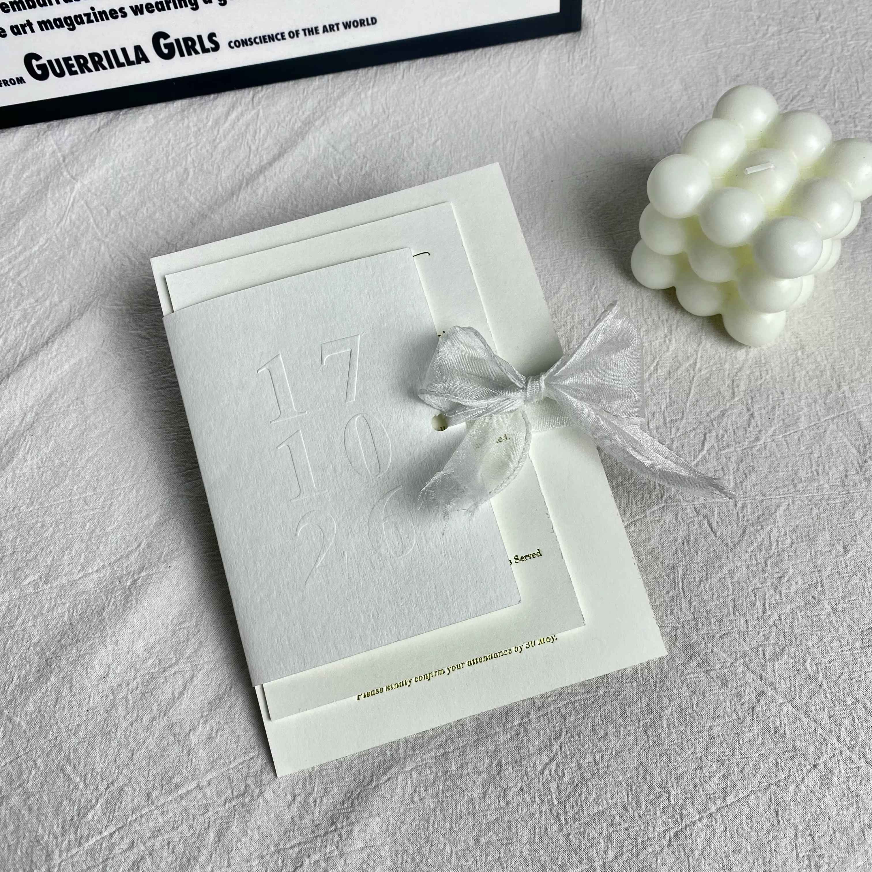 Vanilla Printing Custom Logo Luxury Wedding Invitation Book Elegant Floral Design Personalized Stationery with Perfect Binding