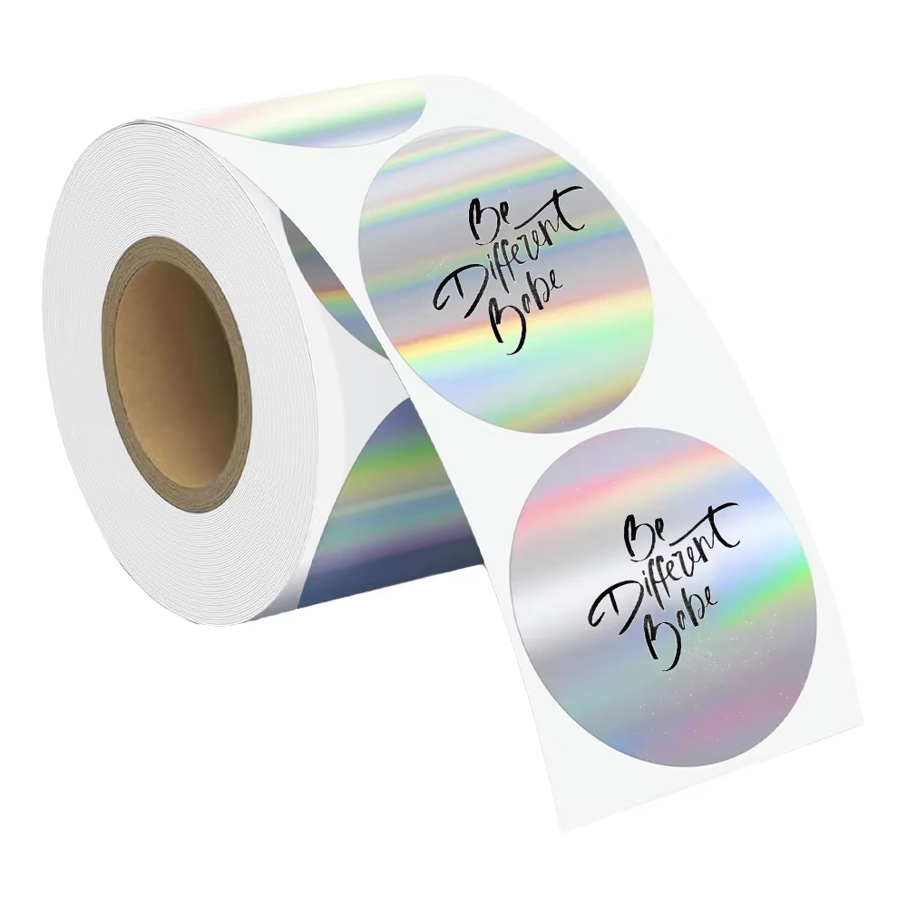 Quality Laser Silver Packaging Sticker Roll Labels for Retail Brand Promotion High Resolution Printing Fast Shipping