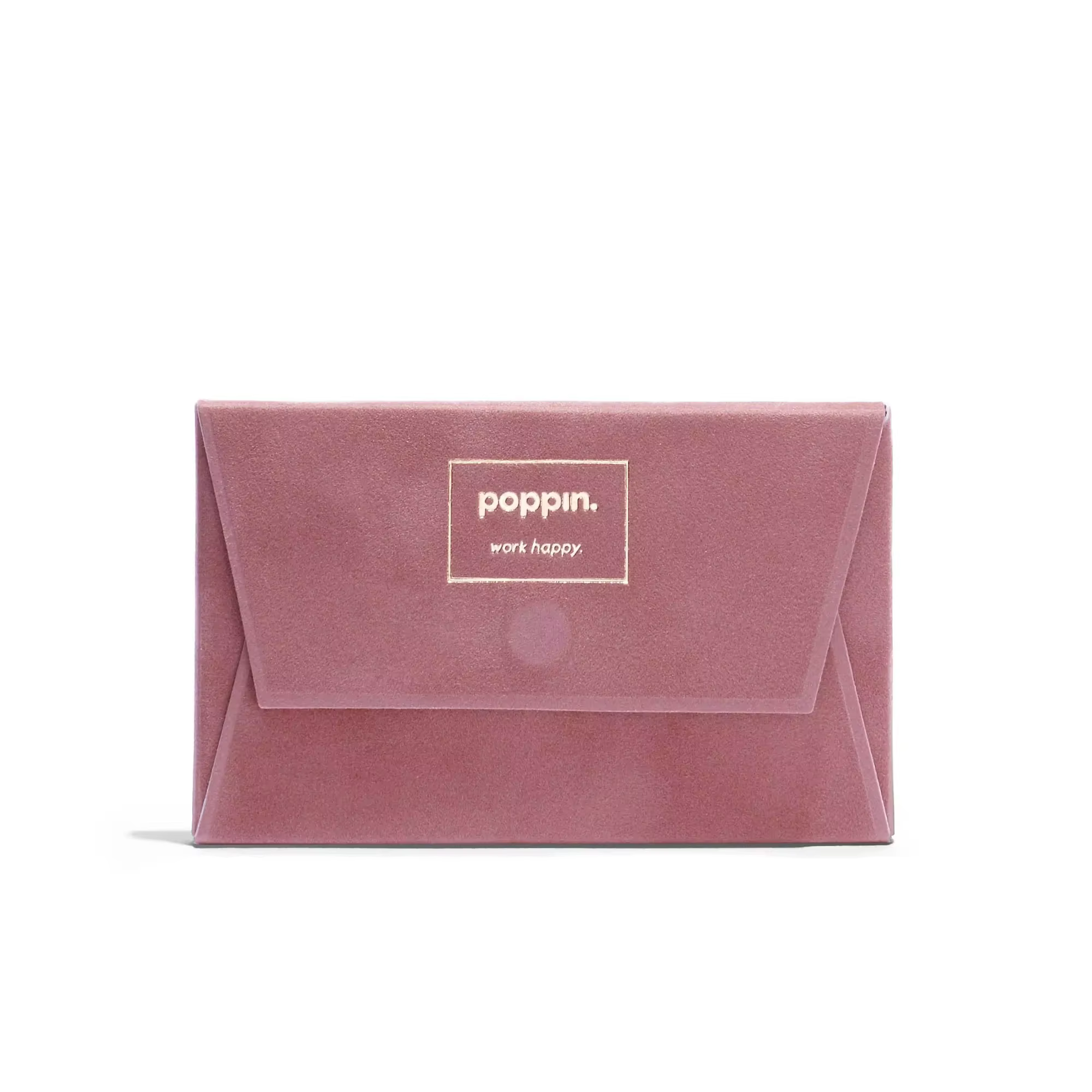 Luxury Dusty Rose Mauve Velvet Wedding Envelope Pouch Soft Texture Magnetic Closure Gold Foil Custom Design Printing