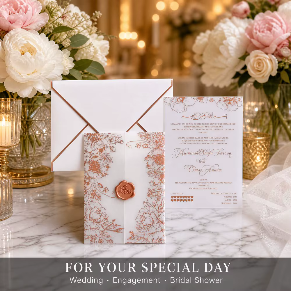 Luxury Islamic Wedding Invitation Set